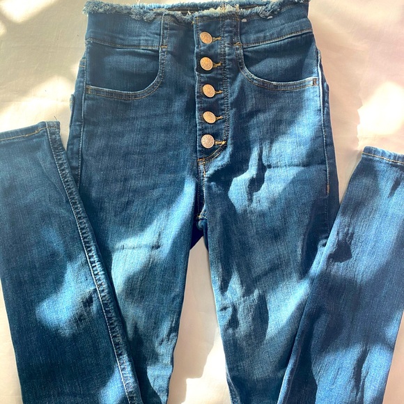 Express Pants - NWOT Express High Rise Button Up Jeans